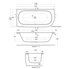  E635101 E635001 JASPER MORRISON Asymmetric Bath 180x85cm