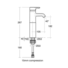 Ideal Standard   E6423AA  JASPER MORRISON Vessel Basin Mixer no Waste