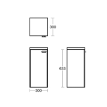 E6462 CONCEPT 300 x 210mm Wall hung  base storage unit  with one door