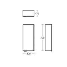 E6468 E6469 E6470 Concept wall storage unit with one or two doors, 