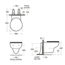 E717401 Space wall Mounted WC