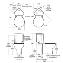 E720401 E717201 E719101 Space corner WC close coupled complete