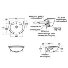 E758501 E758601  ALTO Semi Countertop Basin 55cm