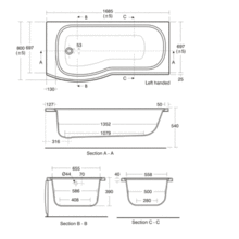 E760201 E760301 E7607AA Alto Shower Bath 