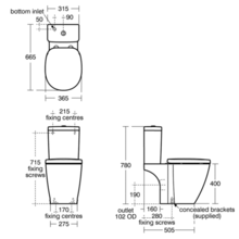 E791701  E791801 E772601 E772501 CONCEPT WC Seat