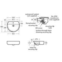 CONCEPT Sphere 55cm semi countertop basin