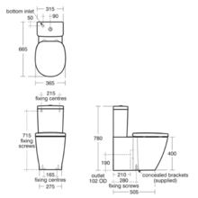 Ideal Standard CONCEPT CUBE close coupled WC, BTW