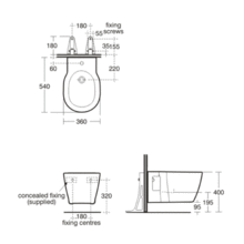 Ideal Standard E799601 CONCEPT Wall hung Bidet 