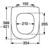 PLAZA Toilet seat and cover white, chrome plated hinges