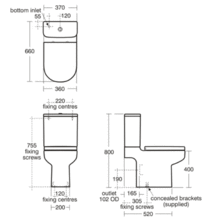 J4681 J5028 J4682 J4929 J4930 PLAYA Close Coupled WC complete 