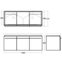 K2215 K2216 K2214 K2213 Ideal Daylight Vanity Cabinet 