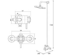 Triton unichrome MERSEY Concentric Exposed Mixer & Fixed Head