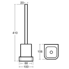 Ideal MOMENTS N1150AA Toilet Brush & Holder