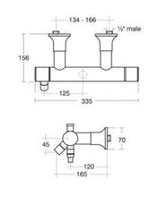 Ideal Standard ** 4 only  ** ALFIERI N9812AA Exposed Manual Bath/Shower Mixer