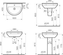 5301 5302 5303 S50 Basin, round 55cm, 60cm or 65cm