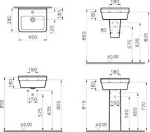 5308 5460 S50 Basin 45cm or 50cm square