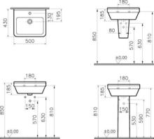 5308 5460 S50 Basin 45cm or 50cm square