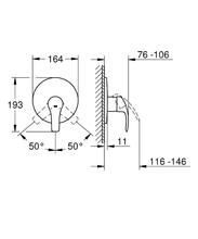 GROHE 19451002/35501  EUROSMART Manual Single Lever Shower Mixer