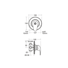 A4000 BLEND Manual Shower Valve