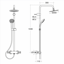 Ideal Standard A5827AA CERATHERM 100 DUAL exposed shower with IDEALRAIN M3 