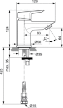 Ideal Standard A6588AA TESI Mini  Basin Mixer no waste