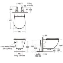 Ideal Standard WHITE wall mounted WC