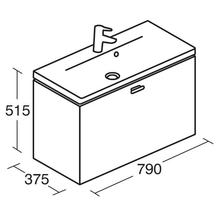 CONCEPT SPACE E0318 800x380mm Wall hung basin unit 1drawer