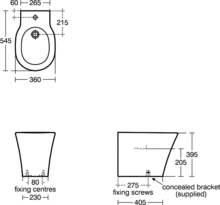 Ideal Standard CONNECT Air Back-to-wall bidet