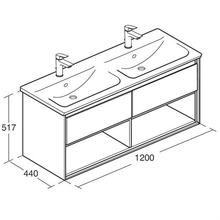 Ideal Standard   CONNECT Air 1200mm 2 Draw Open Shelf Wall Hung Basin Unit