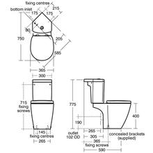 E1205/1212 CONCEPT SPACE Compact Corner WC