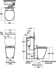 E129201 E129301 CONCEPT SPACE WC Seat, 