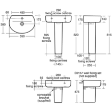 Ideal Standard CONCEPT SPACE 55x38cm SPHERE basin, 1 tap hole