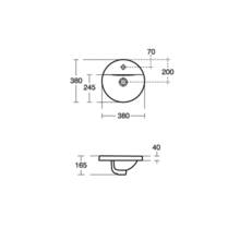 CONCEPT SPHERE 38cm or 48cm countertop basin