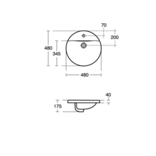 CONCEPT SPHERE 38cm or 48cm countertop basin