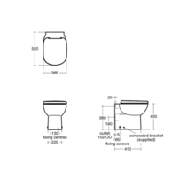 TEMPO Back to Wall WC with seat