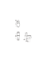 TEMPO Close Coupled WC, VERTICAL OUTLET, with cistern & seat