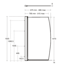 Ideal Standard   L6211AA Synergy Bow Screen