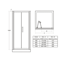 Ideal Standard Synergy Infold Shower Door