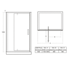 Ideal Standard Synergy Pivot Shower Door with Panel