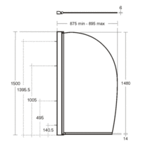 Ideal Standard   L6213AA Synergy Sail Screen