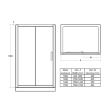 Ideal Standard Synergy Slider Shower Door