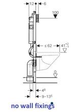 DUOFIX 1.12m WC Frame System for wall hung WC, with SIGMA cistern, 12cm deep