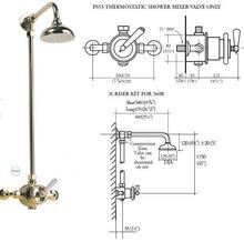 REGENT 5600 Thermostatic Mixer with fixed overhead Shower