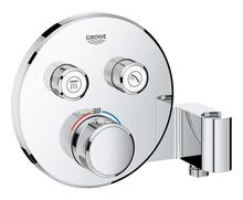 GROHE 29120000 Grohtherm SmartControl trimset 2 Outlets, Round, chrome, with shower holder