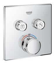 GROHE 29124000 Grohtherm SmartControl trimset 2 Outlets, Square, chrome