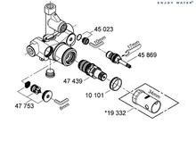 GROHE ** 2 only ** 34211 concealed body, Thermostatic