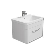 Destiny 600mm wall hung unit including basin, white or grey
