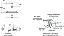 Ideal Standard   CONNECT Air Cube semi-countertop basin 50cm