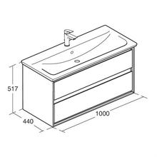 Ideal Standard   CONNECT Air 1000mm 2 Draw Wall Hung Basin Unit