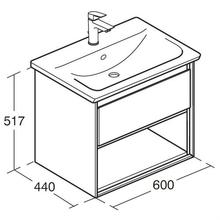 Ideal Standard   CONNECT Air 600mm 1 Draw Open Shelf Wall Hung Basin Unit